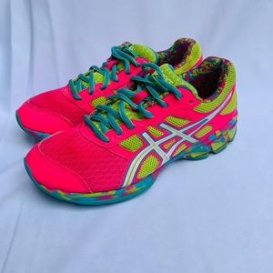 Asics Gel Frantic 7 Pink Green Women’s Sneakers Shoes Size US 6.5 T3A6Q Trainers